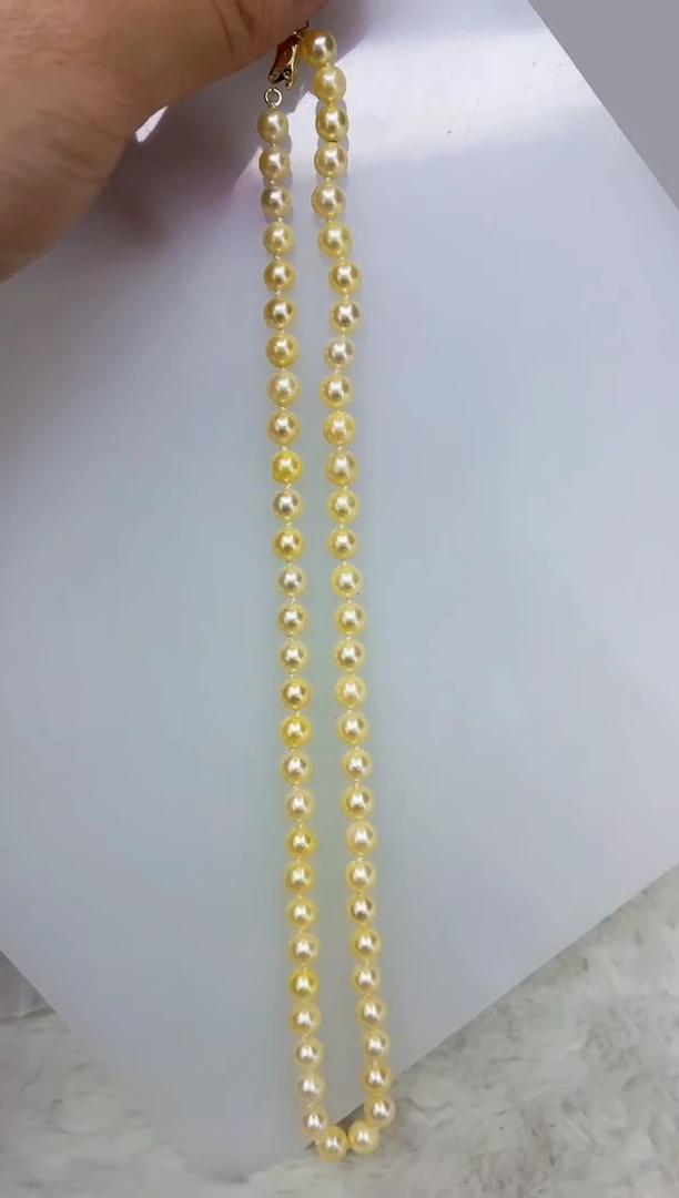 未镶嵌DA海水珍珠羽皇金串链7 y261