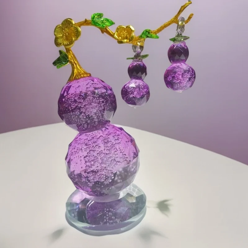 D气泡琅彩宝葫琉璃紫葫芦卧室客厅落地摆件