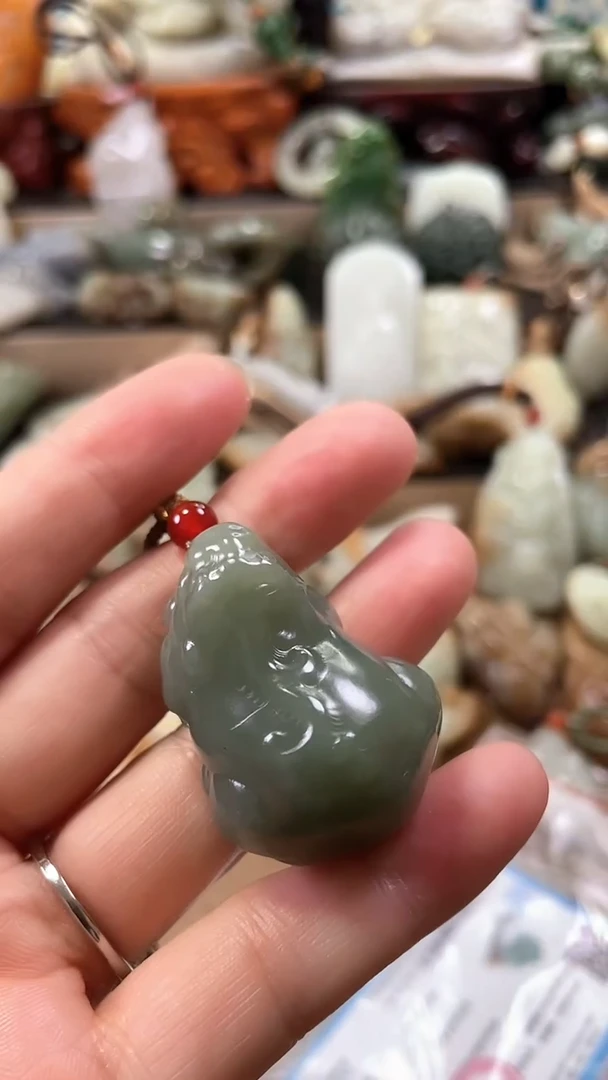 和田玉未镶嵌挂件0007