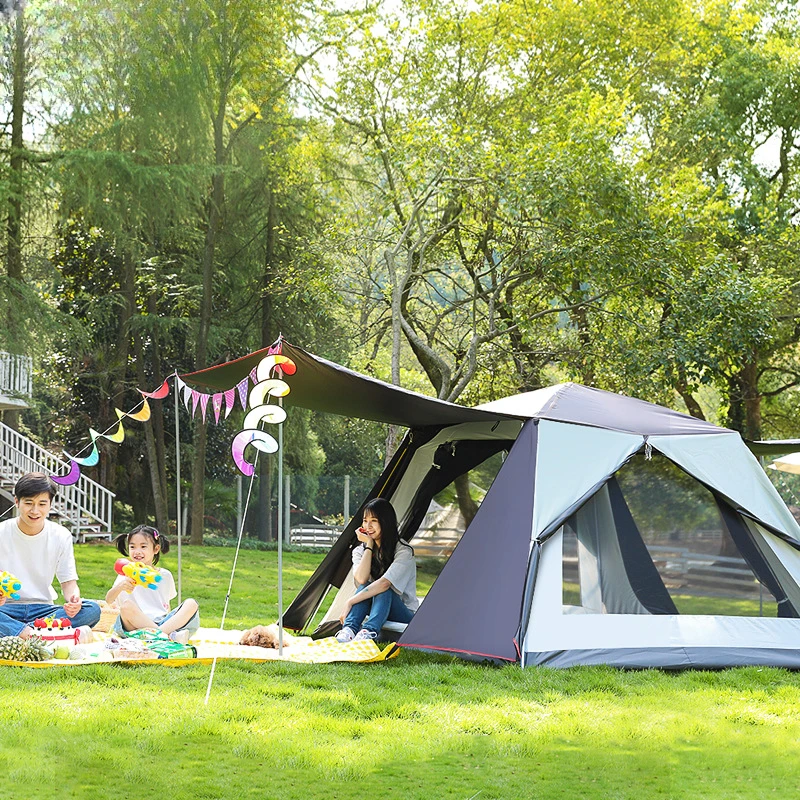 外出游玩全自动弹开帐篷户外便携式折叠野营加厚防晒防雨露营装备