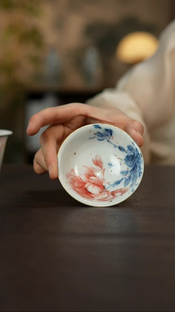 杯景德镇陶瓷杯碗柴烧多人