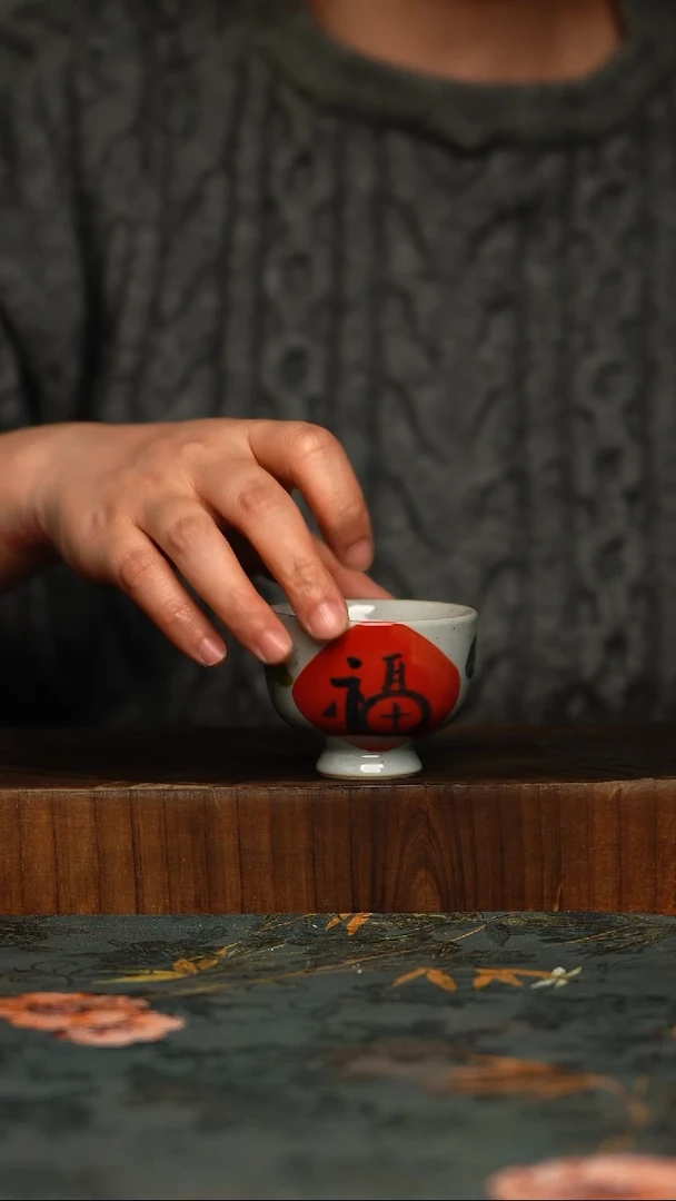 瓷片釉下彩手工手绘同款陶器