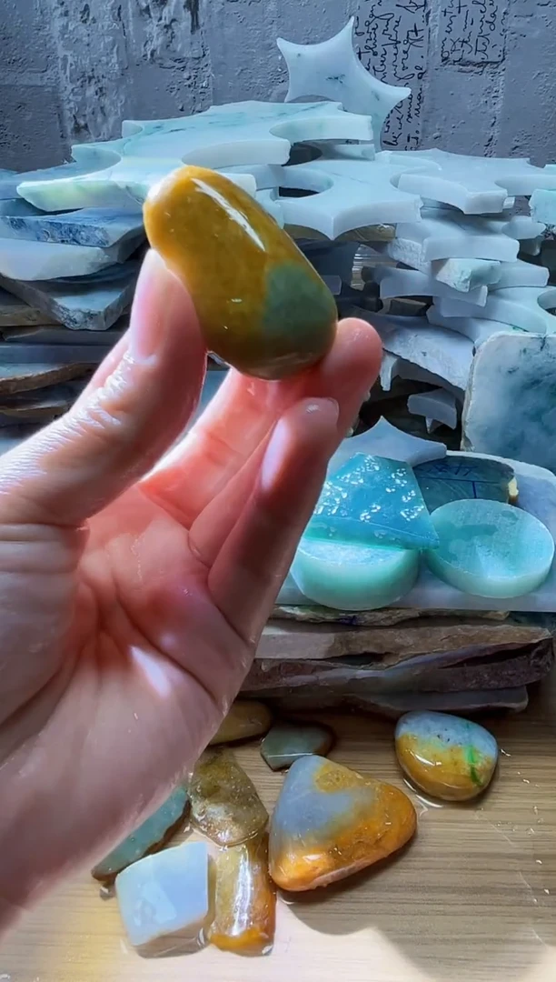 裸石翡翠天然翡翠A货古 南 648