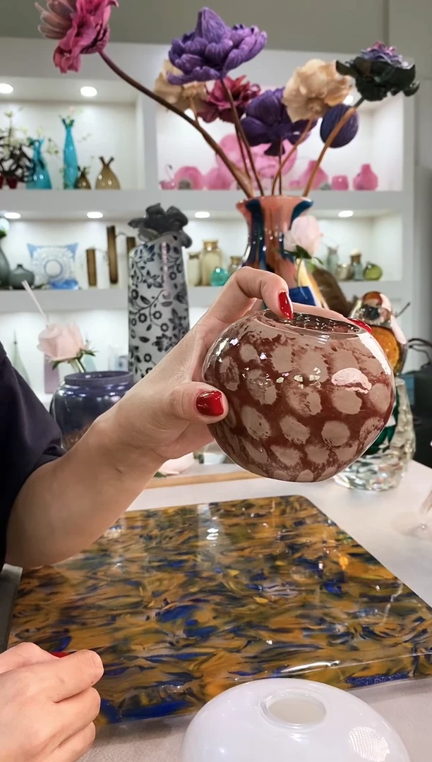 夏**傷慕忆家手作琉璃花瓶