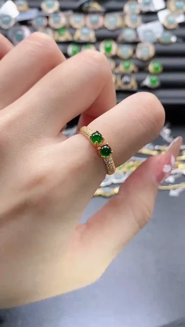 【闪购商品】翡翠戒指银S925镶嵌5115-202