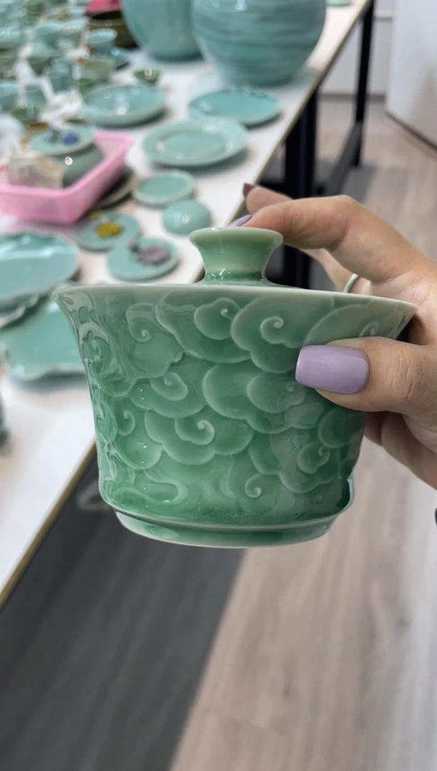 瓷纯手工  慧仙青瓷 龙泉青瓷大促