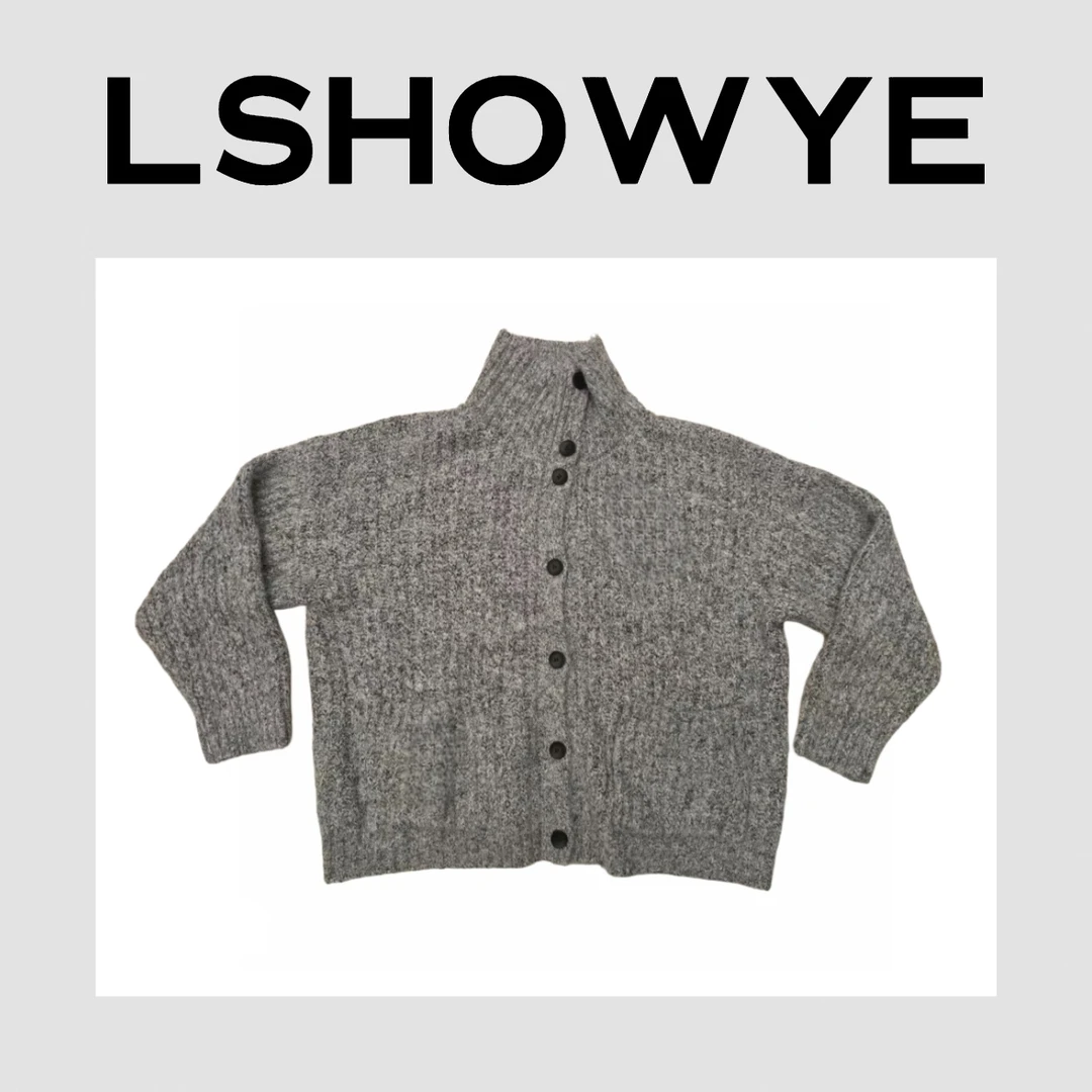 LSHOWYE｜皮十字架毛衣外套 91282