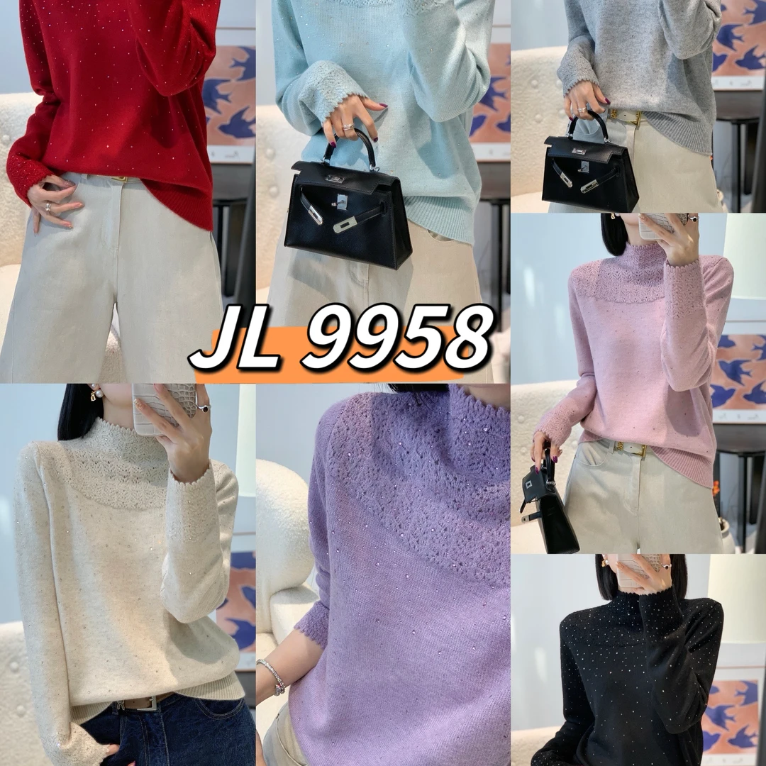 王姐专属-2025冬季新品钩花满天星套头毛衣【佳-9958】