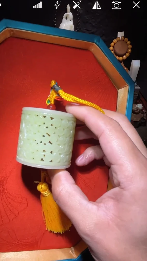 未镶嵌和田玉把件HH 蝈蝈笼