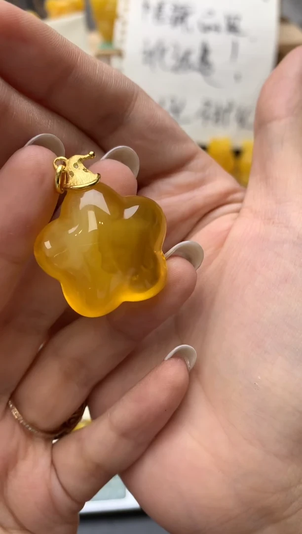 琥珀银S925镶嵌珠宝奇石153琥珀蜜蜡微瑕