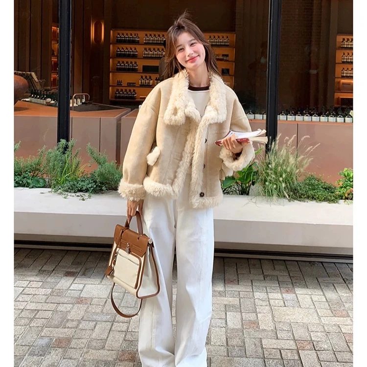 时尚气质简约休闲百搭洋气网红保暖短款外套