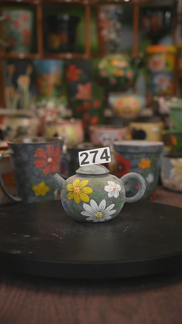 紫砂油画手绘釉下彩274