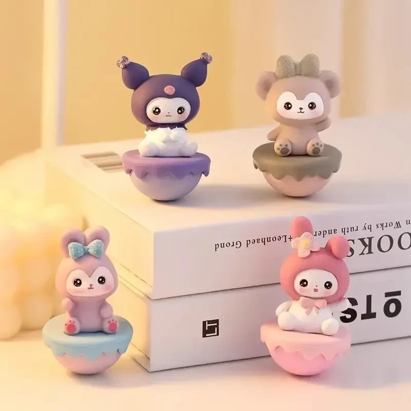 网红不倒翁库洛米可爱卡通车载摆件办公室桌面装饰公仔少女心7233