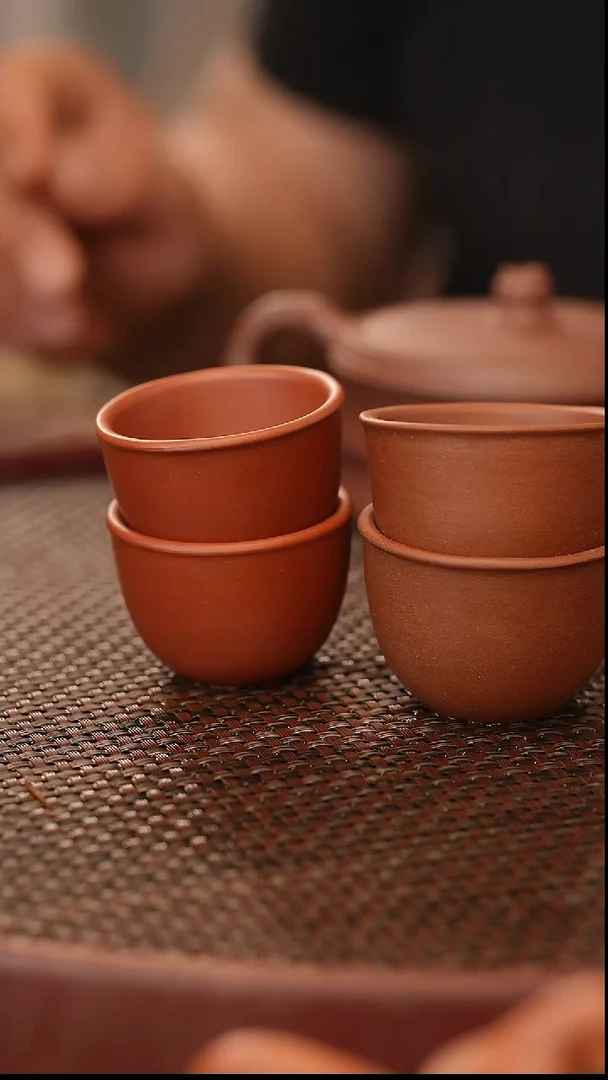 茶壶紫砂原矿手工制作杯子