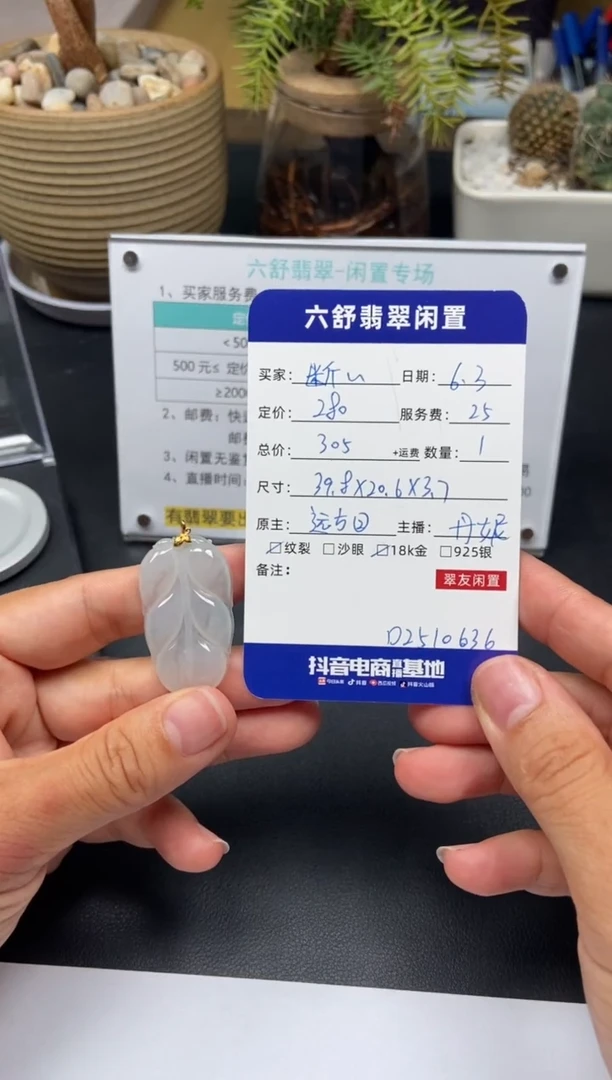 翡翠18K金镶嵌颈饰D2510636