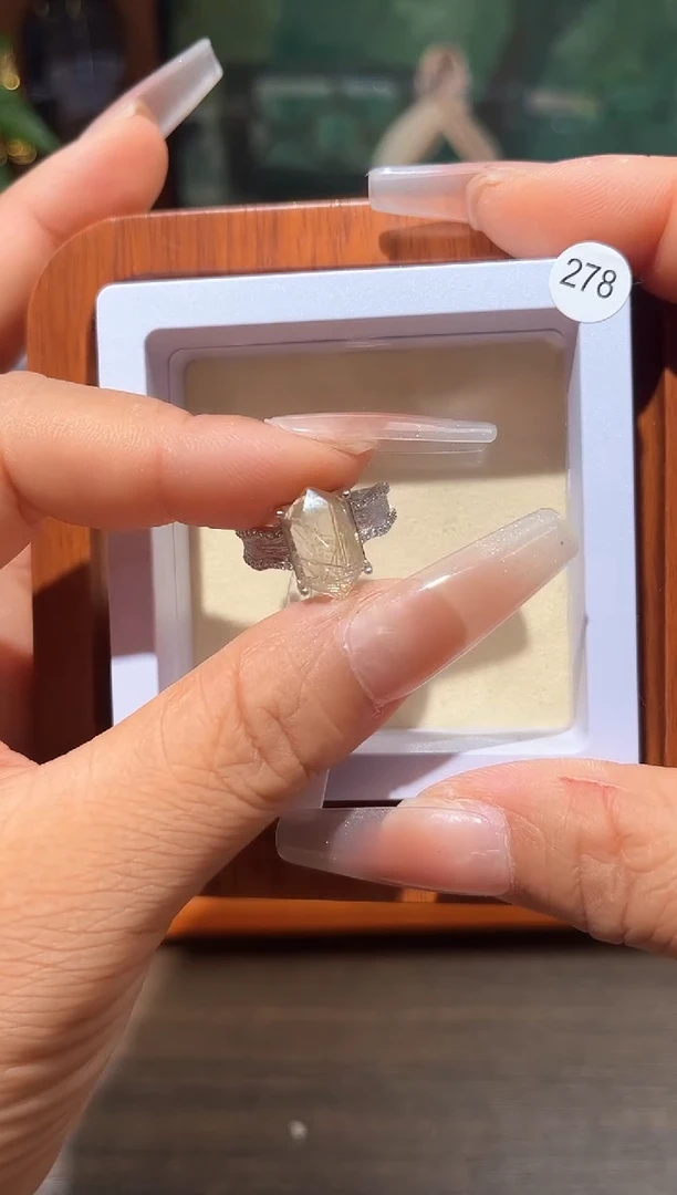 烟晶戒指银S925镶嵌定制