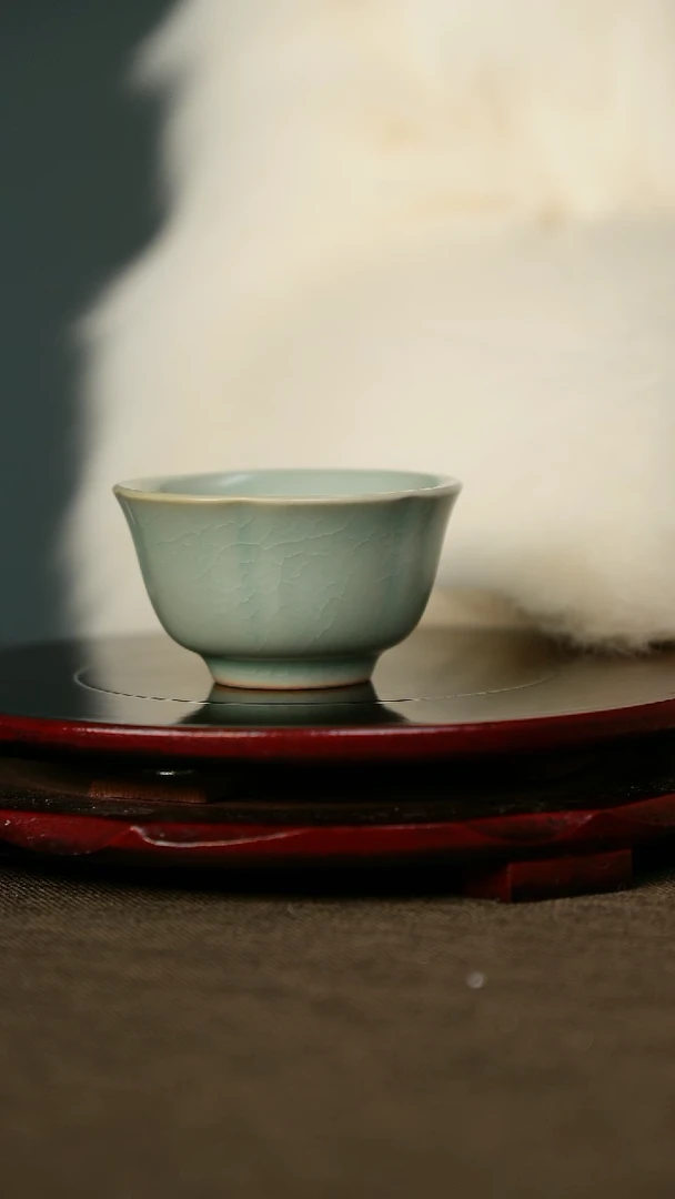 全品 花口杯 仿古釉