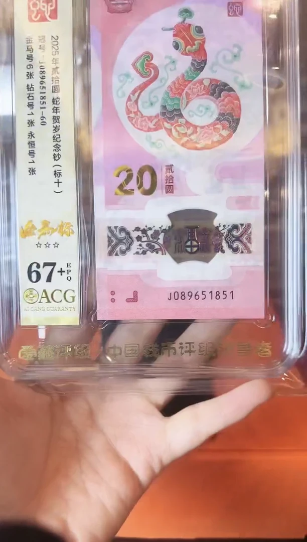 塑料2025蛇钞 爱藏 标十  啊啊啊啊啊