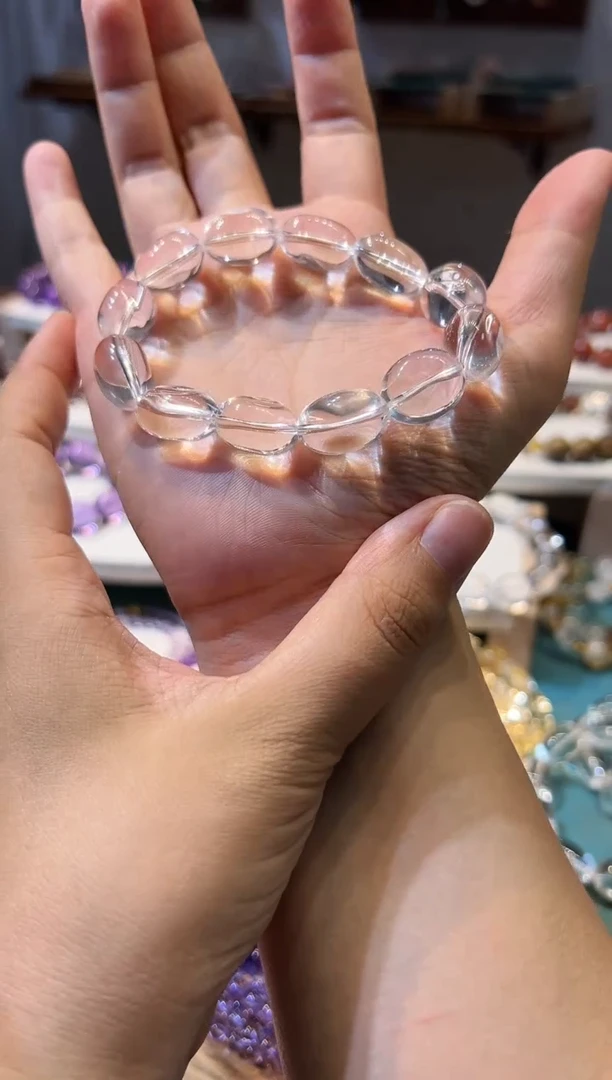 未镶嵌手链水晶特级白水糖豆