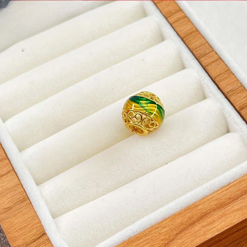 【树子专享】合金千里江山花丝珠 HEJD607