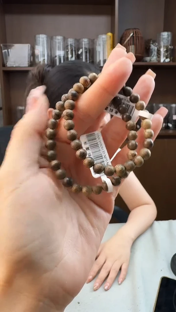 手串沉香06柬埔寨野料圆珠单圈多样性发一