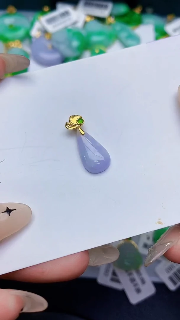 颈饰未镶嵌翡翠缅甸天然翡翠A货
