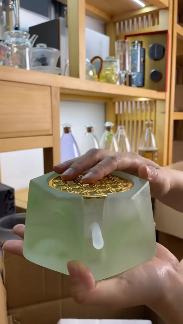 琉璃温茶器绿色磨砂