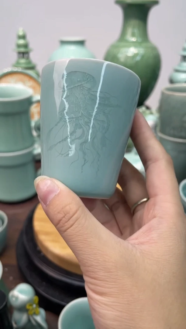 特价福利 微瑕 慧仙青瓷