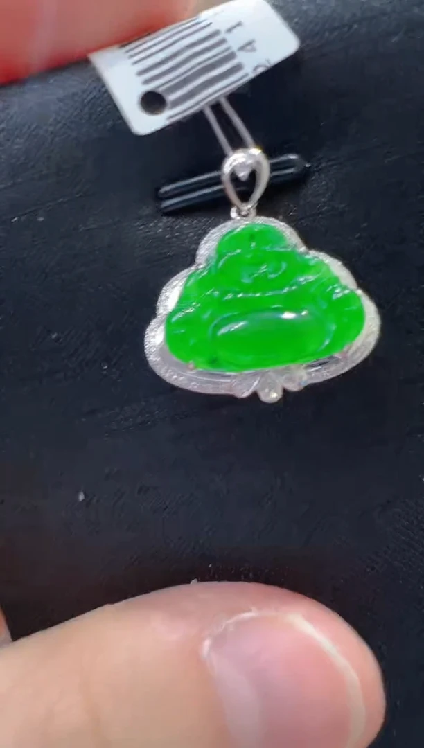【闪购商品】翡翠吊坠(不含链)18K金镶嵌