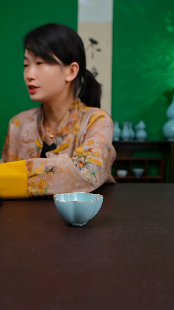 天青大梅花杯不完美 四只 简装