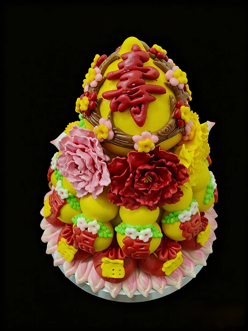 祝寿手工花馍（牡丹永寿）