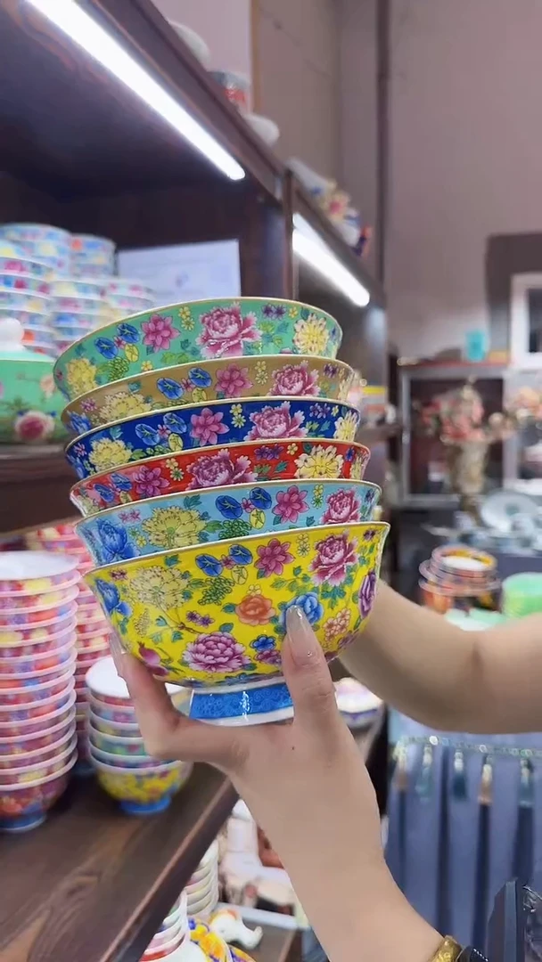 瓷片6英寸面碗6个景德镇陶瓷