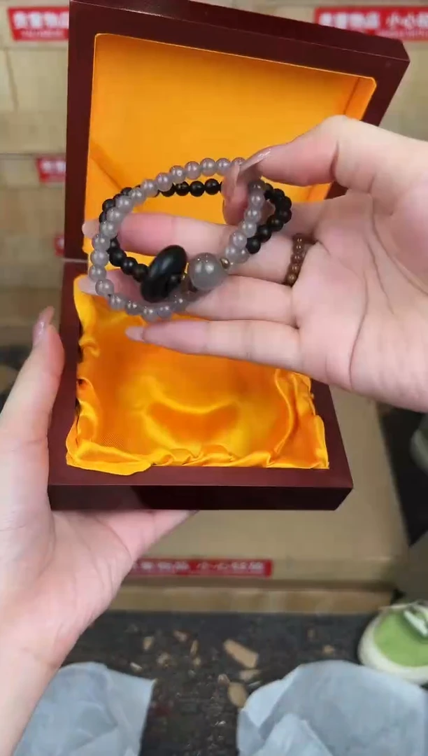 万家文玩阁黑檀双圈链接@@SP040