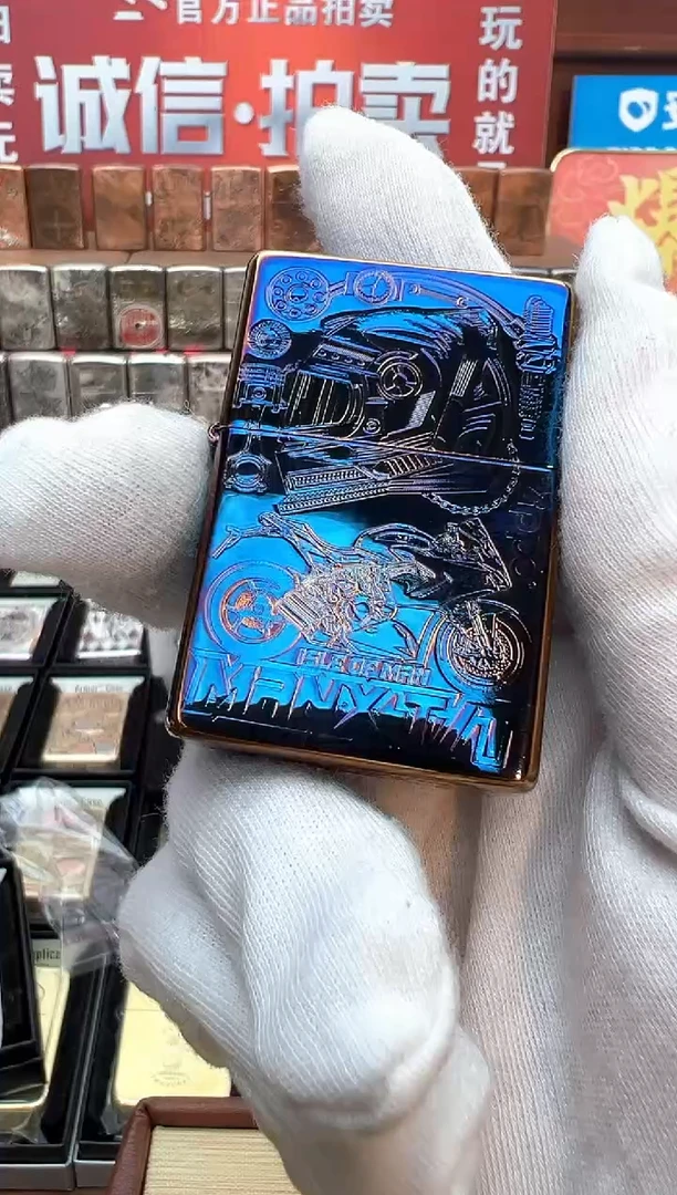 铜熏金烤蓝哈雷机车