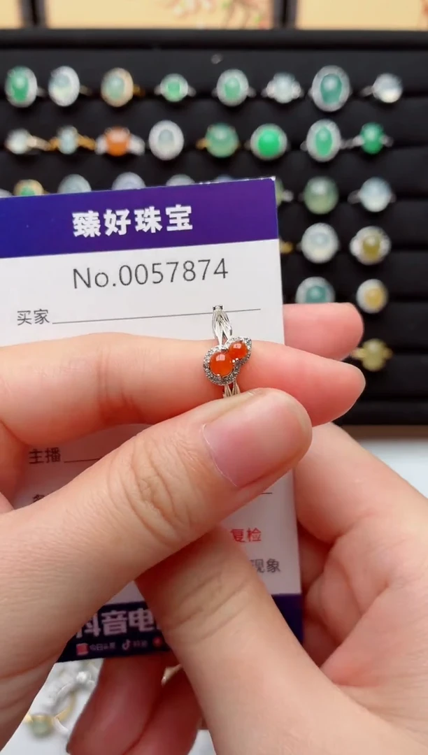 银S925镶嵌戒指翡翠.