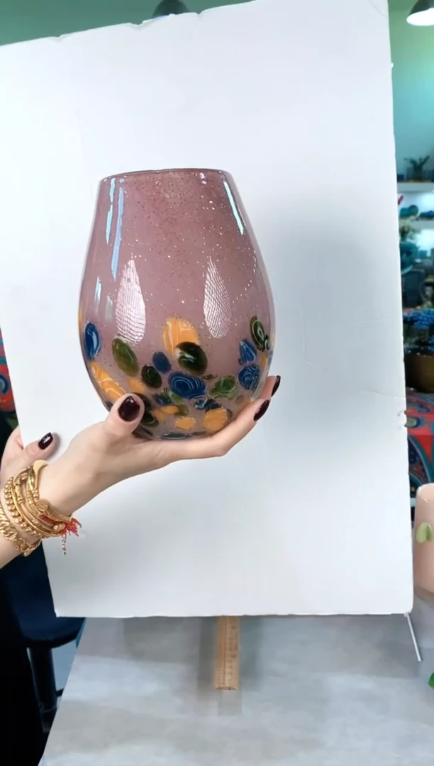 慕忆家手作琉璃花瓶小号