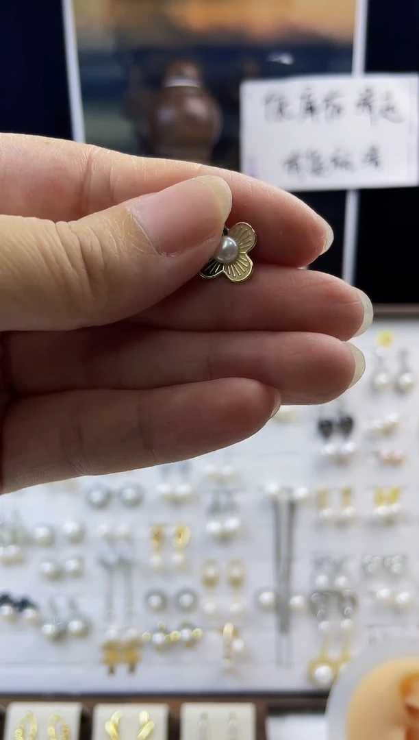 合金耳饰淡水珍珠85