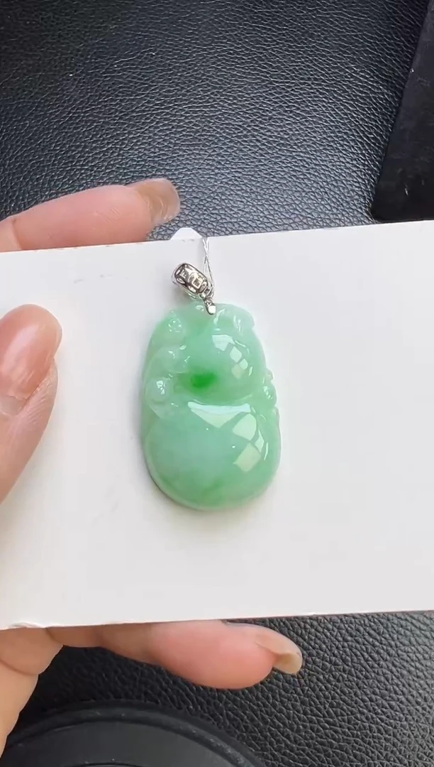 翡翠18K金镶嵌颈饰YM1036-1 葫芦