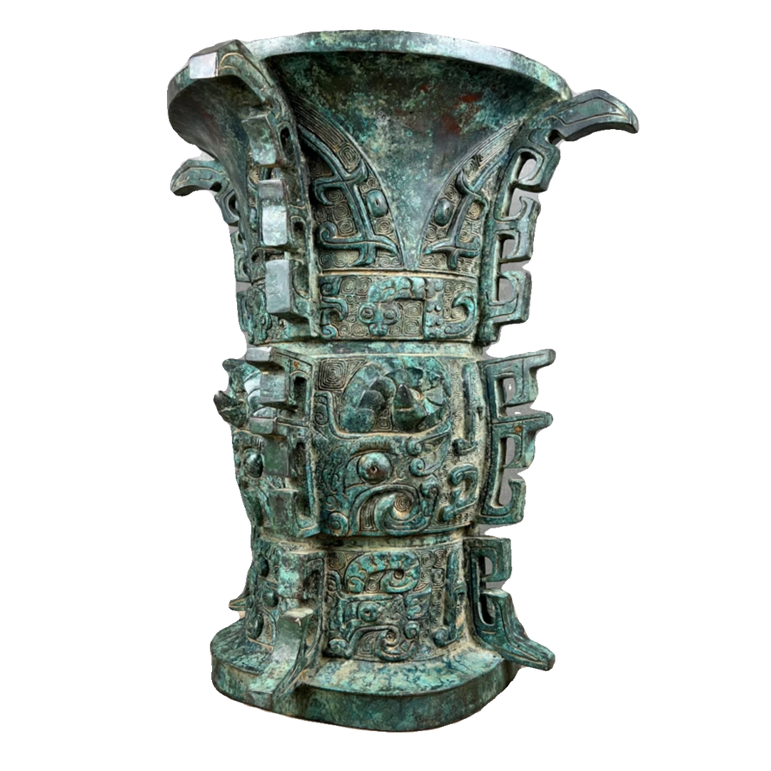 1：1原大何尊   仿古青铜器博古架玄关客厅装饰摆件