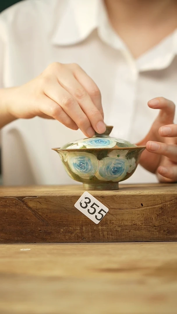 瓷片设计师手绘 釉中彩系列 是泥吖