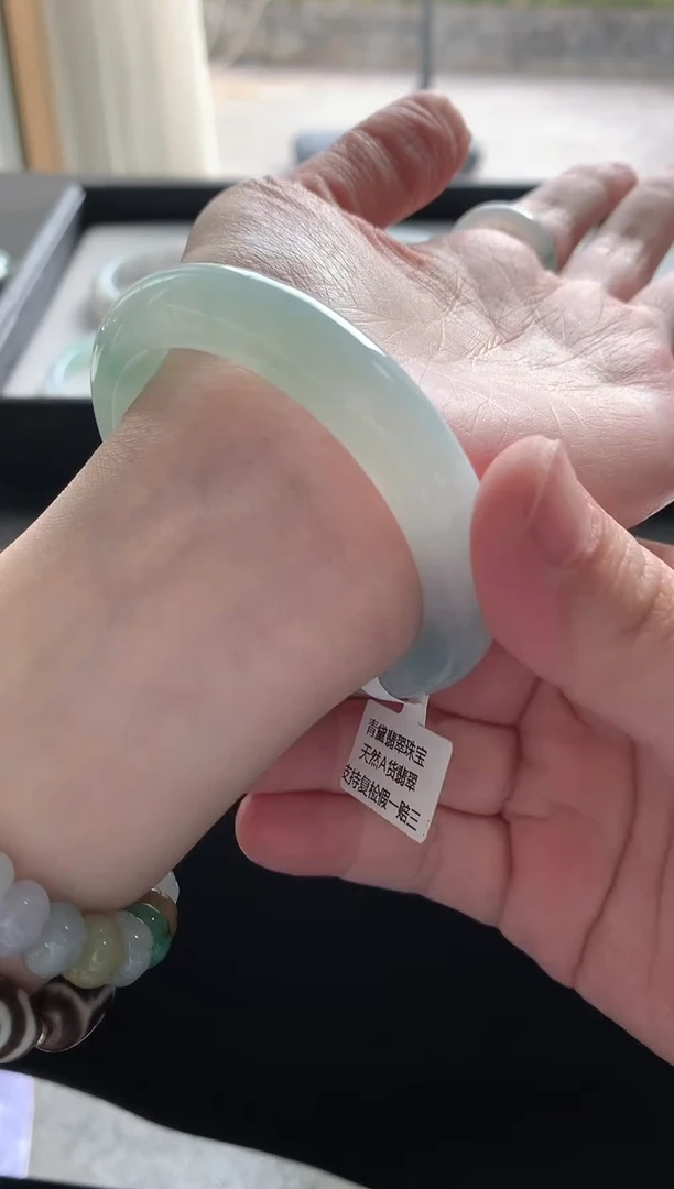 未镶嵌手镯翡翠52.5正圈Y4837买断