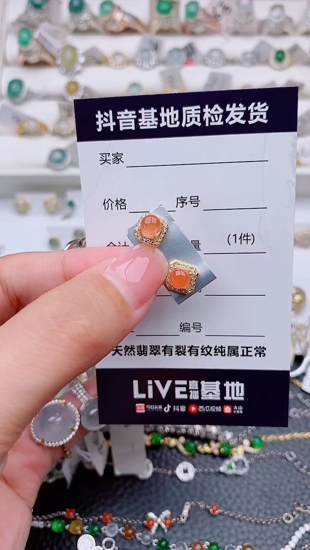 银S925镶嵌耳钉玛瑙/玉髓喵*塔..............