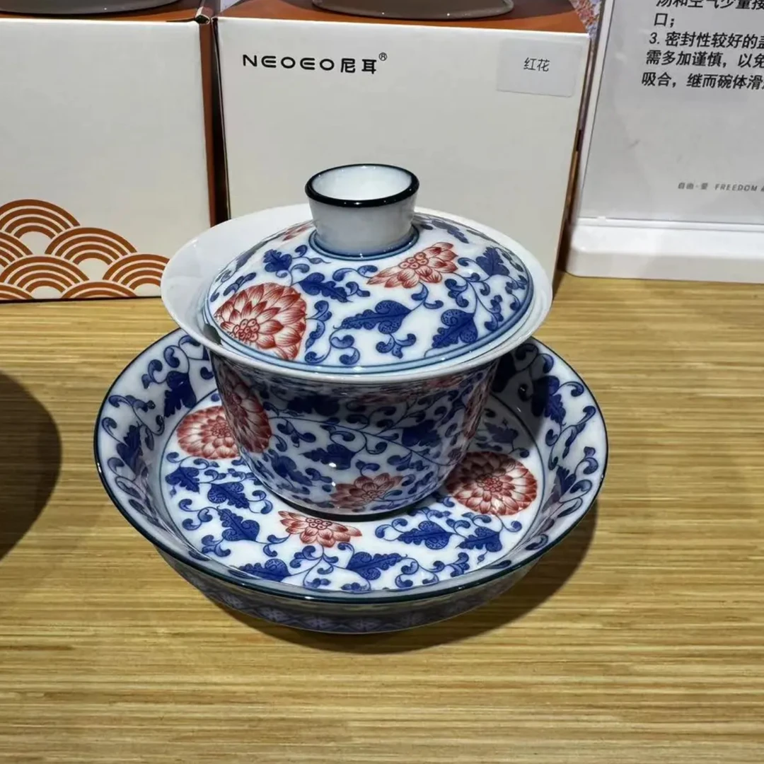【许昌正品代购】盖碗茶碗茶杯家用陶瓷瓷盖碗泡茶碗