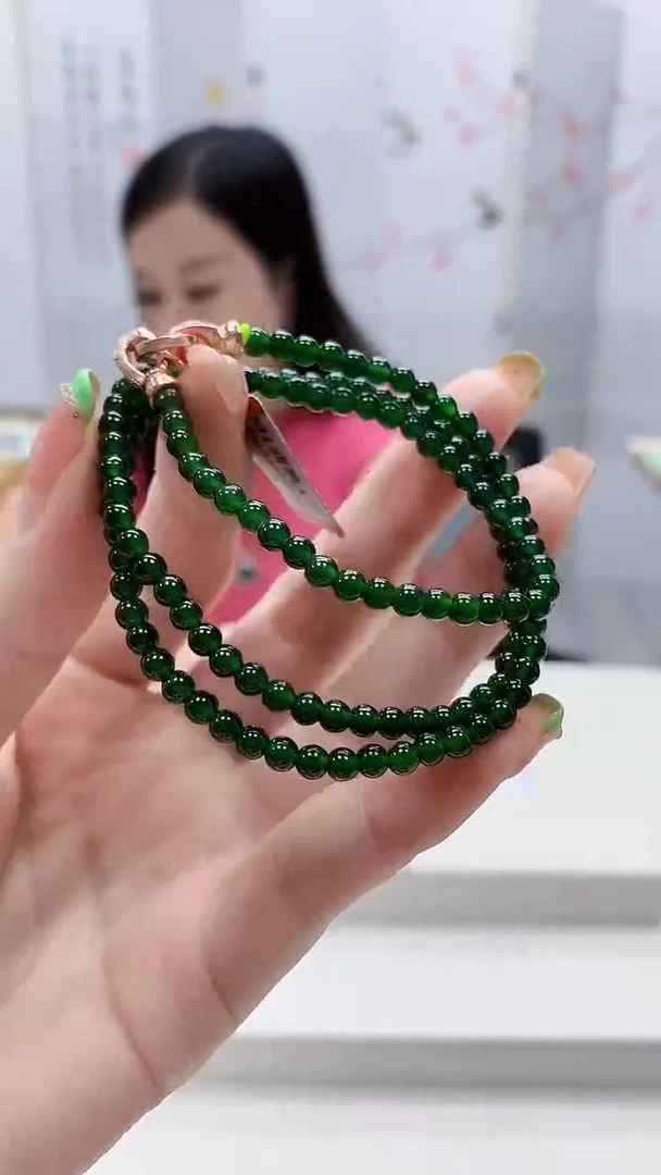 未镶嵌定制翡翠4852ry-毛货珠链105
