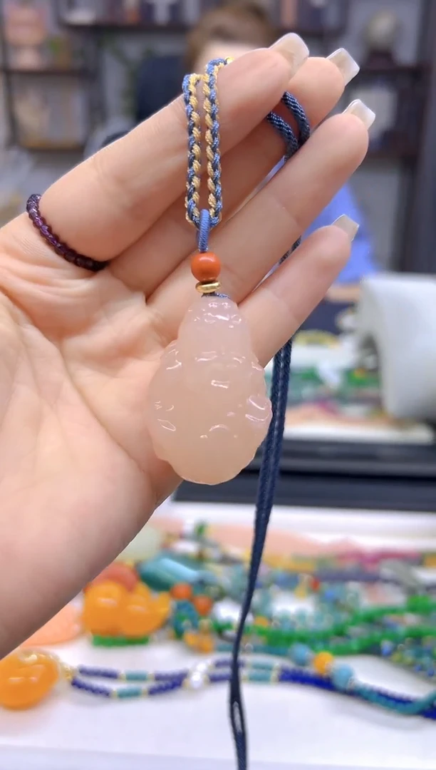 和田玉未镶嵌毛衣链DIY款M510