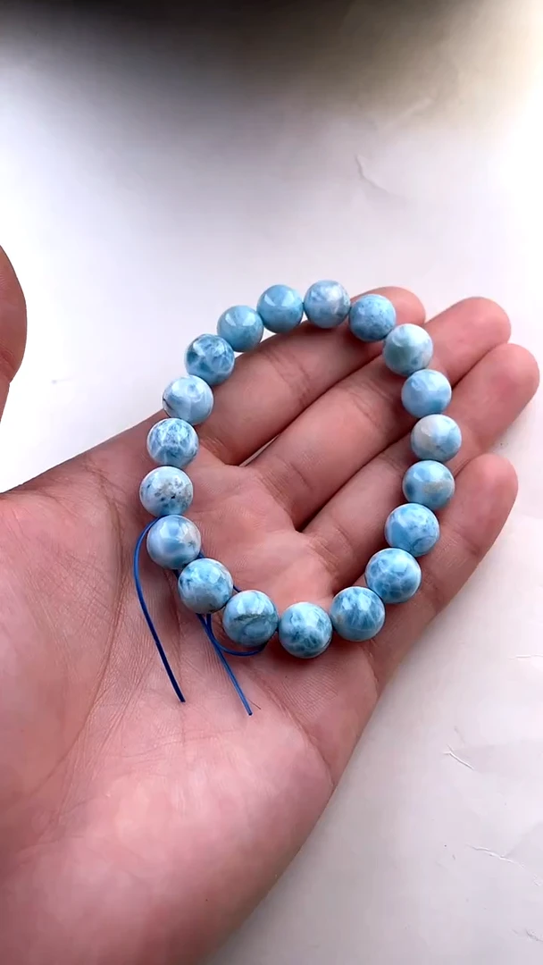 针钠钙石（海纹石）未镶嵌手串(一物一件)142456