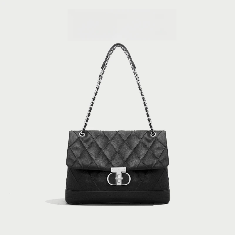 2025年时尚女包绣线菱格单肩斜挎包GL-6143