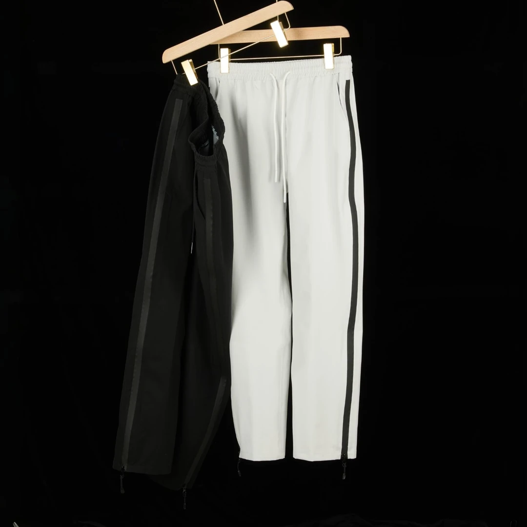 冲锋裤侧边条拉链裤子男款美式高街直筒宽三合一裤男户外