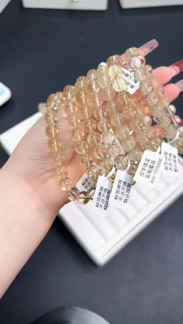 【闪购商品】水晶手串未镶嵌18c多样性发其一/1条9mm默认微瑕