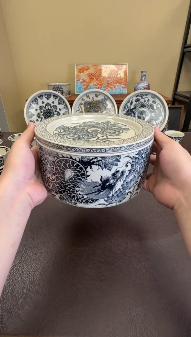 二号釉穿花龙茶船